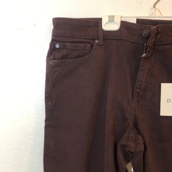 NWT DL1961 Russell Slim Straight Cabernet Pants 33